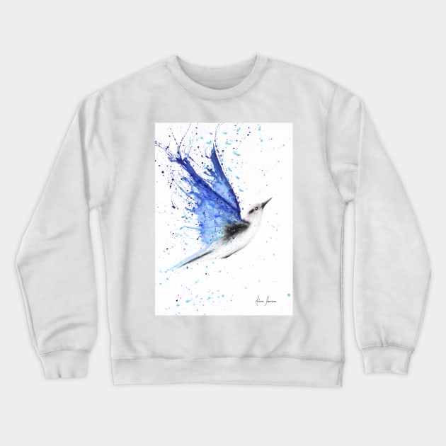 Blue Freedom Flight Bird Crewneck Sweatshirt by AshvinHarrison